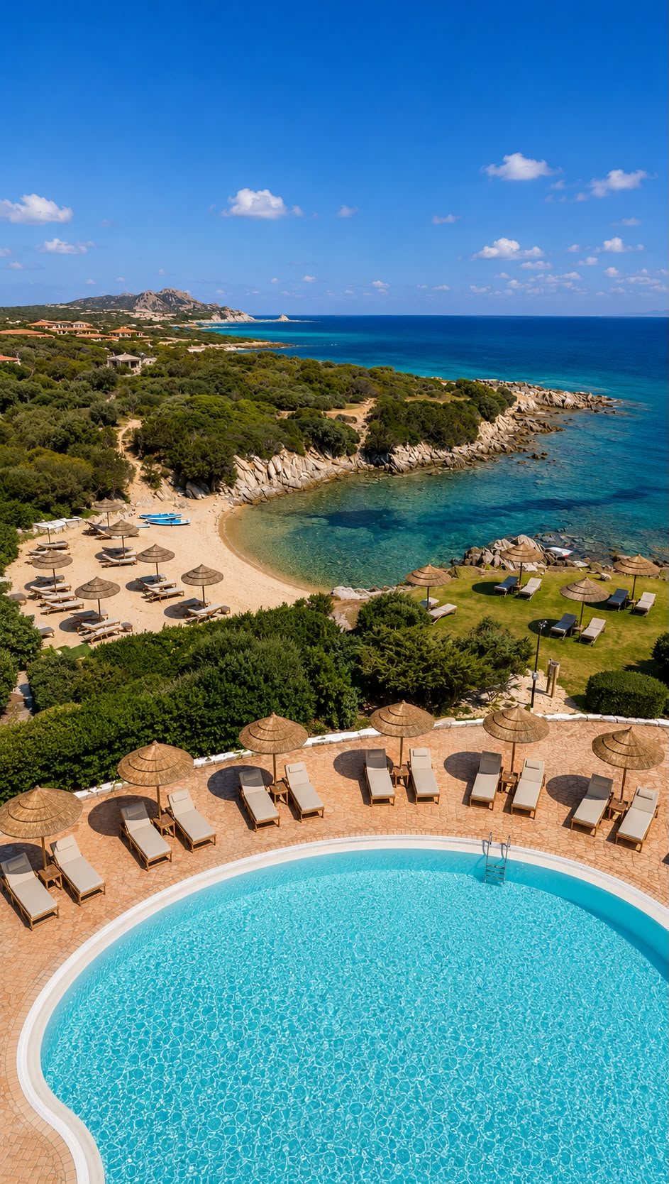 La piscina di acqua salata affacciata sul mare