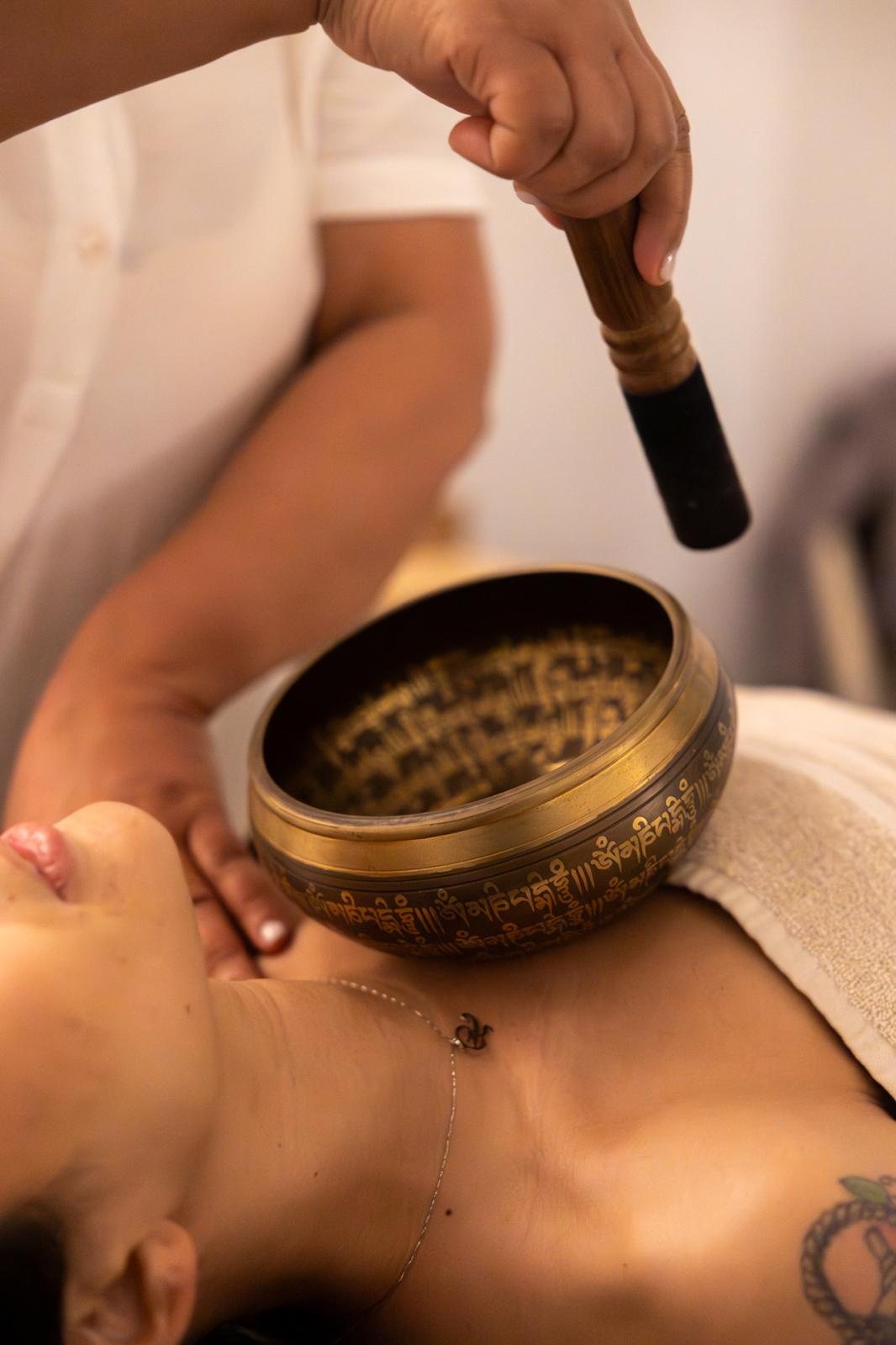 Tibetan singing bowl treatment